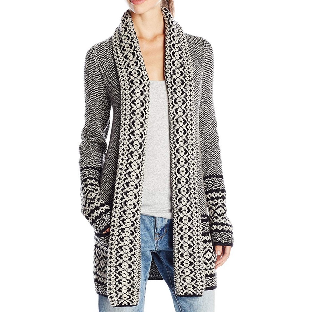 NWT Lucky Brand Bordered Cardigan Size M